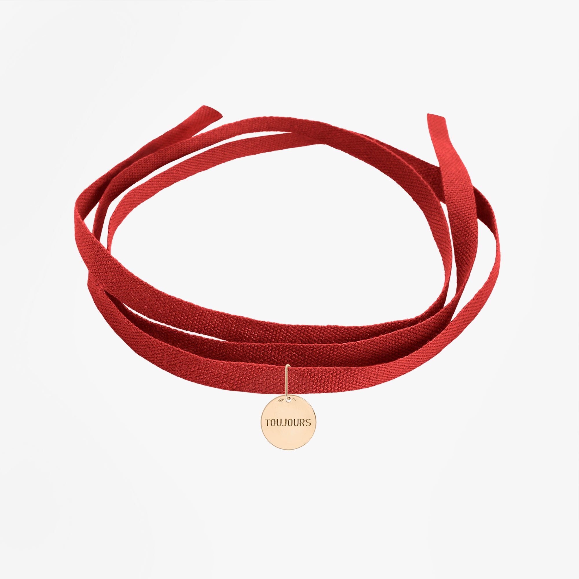 Collier pendentif gri-gri porte-bonheur (rouge) - Jollia